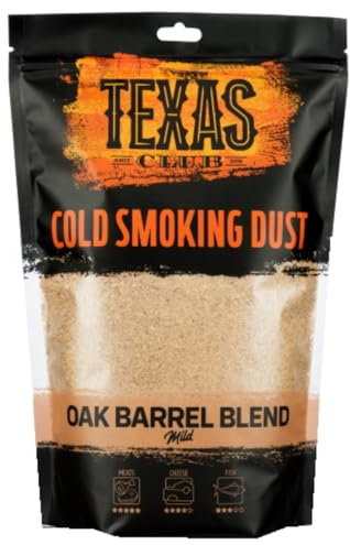 Texas Club - Segatura di Rovere e Bourbon per Affumicatura a Freddo, Ideale per Carne, Pesce, Formaggi e Verdure, 500 gr