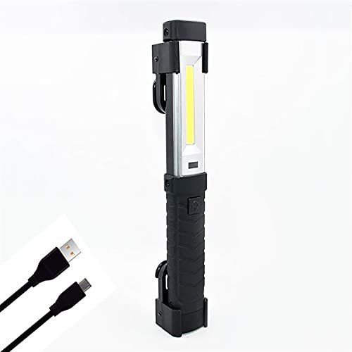 LED Wiederaufladbare COB LED Arbeitsleuchte Tragbare Arbeitsleuchte mit Magnetfuß 2 Helligkeitsmodi USB-Kabel im Lieferumfang enthalten