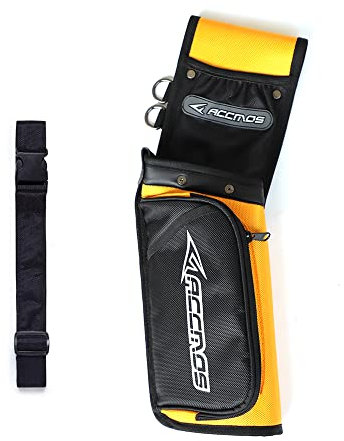 ACCMOS Bogenschießen Köcher Release Aid Bag Universal Pfeil Tasche Pfeilauslöser Tasche, für Recurve Bogen Compound Bogen Jagd & Schießtraining Werkzeug Aufbewahrungstasche (Yellow)