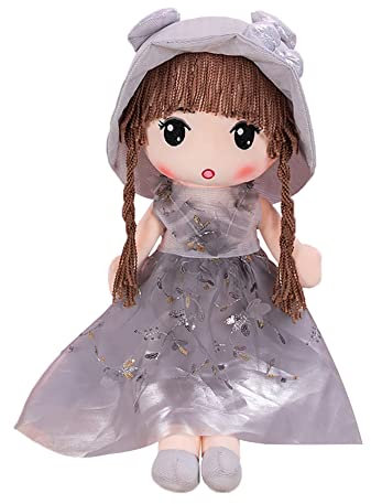 BYNYXI Kuschelpuppe Mädchen ab 1 Jahr, 45cm Stoffpuppe Weiche Plüschtier Gefüllte Puppe Plüsch Babypuppe Prinzessin Plüschtier Baby Mädchen Plüsch Spielzeug für Kinder Mädchen Geburtstagsgeschenk