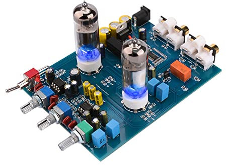 Aflytep Vorverstärker für Röhren, Bluetooth, HiFi 6J5, Vorverstärker für Vakuumröhren, NE5532, Vorverstärker, Tonsteuerung, Vorverstärker