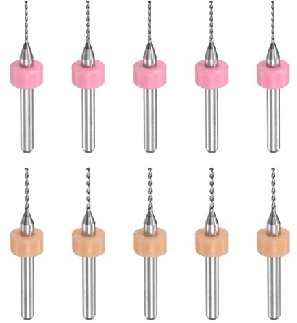 QUARKZMAN 20 Stück Micro Gravur Leiterplatte Bohrer Set 0,8mm 1mm | 1/8 3, 175mm Schaft