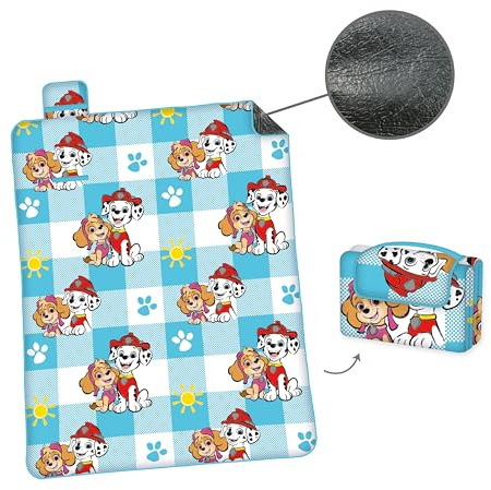 Herding Picknick-Decke Paw Patrol, 125 x 160 cm, Oberseite 100% Polyester, Füllung Polyurethan, Unterseite Polyethylen-Vinylacetat