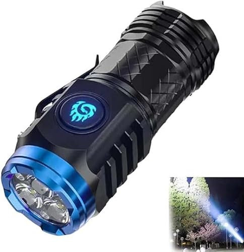 dewdat Lampe De Poche Monstre À Trois Yeux, Lampe Torche LED Ultra Puissante, Lampe De Poche Flash Super Puissante, Spot Portatif Étanche pour Le Camping Intérieur Et Extérieur