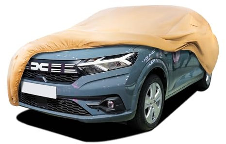 JURMON Housse de protection d'extérieur robuste pour Dacia Sandero, coupe-vent, toutes saisons, imperméable, protection contre la pluie du soleil, les UV, la poussière, la neige, l'extérieur
