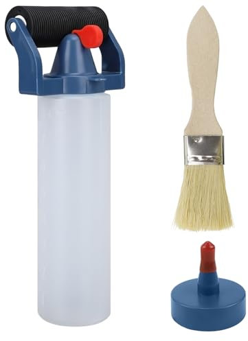 Raxfekro Holzleim Leimflasche Set mit Leimpinsel, Leimspender Leere Leimflaschen zum Gleichmäßigen Auftragen von Leim auf Holzoberflächen