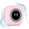 MEDION S66884 Radio de Douche avec Bluetooth (Radio de Salle de Bain, Radio FM, Ventouse, écran LED, IPX6 étanche, Batterie intégrée, MD43884) Rose