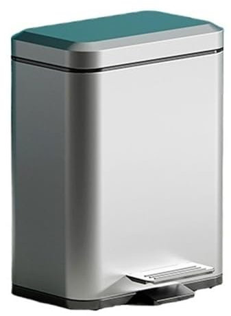 Pattumiera Cucina Pattumiera da cucina con chiusura ammortizzata con coperchio, pattumiera con gradino in acciaio inossidabile, pattumiera con pedale anti-impronte con secchio interno rimovibile for u