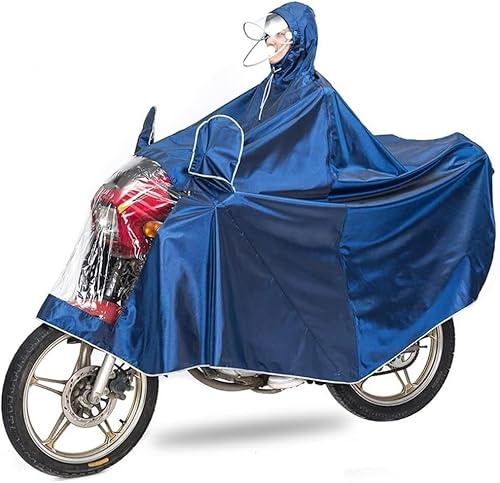 ONQendDv Ponchos,rain Poncho for Bike Riding,Unisex Adult Rain Poncho Outdoors Bike Ebike Motorcycle Scooter Cycling Jacket Raincoat Hooded Cape(Dark Blue_6X Large)