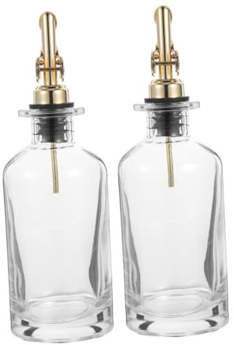Ciieeo 2piezas Dosificador Aceite y Vinagre Recipientes Dispensador De Aceite De Cocina Vidrio Dispensador Salsa