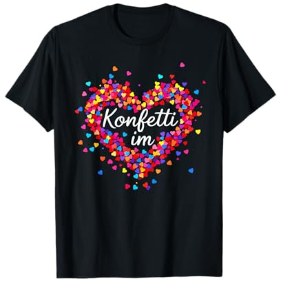 Konfetti im Herzen Karneval Fasching Kostüm T-Shirt