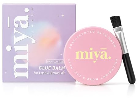 Lash Lift Glue Balm | Eyelash Perm Glue 2-in-1 Brow Lamination Adhesive | Strong, Sticky Lash Balm (Rose Scented) | Suitable for All Skin | Types Easy to Use | 10G | MIYA LASH