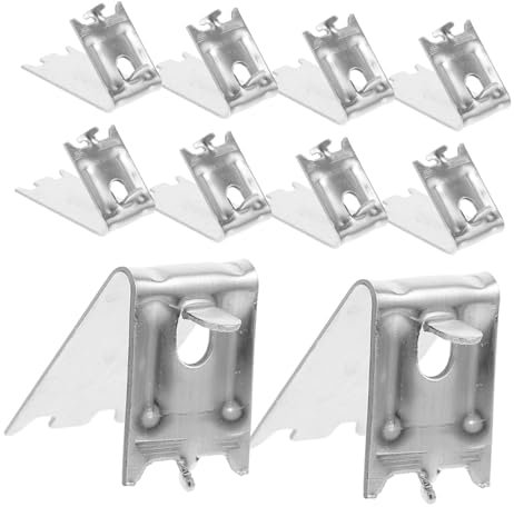 KONTONTY 10pcs Freezer Shelves Support Clips for Fridge Shelf Clips for Cooler Freezer for Commercial Use Stainless Steel Construction
