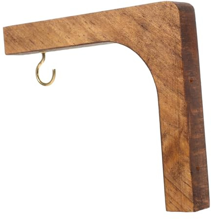 BESTonZON Holz Pflanzenhaken Zum Aufhängen Von Blumentöpfen Wandhalterung Für Innen Und Außen Einfach Montierbar Dekorativer Pflanzenaufhänger Für Balkon Und Garten