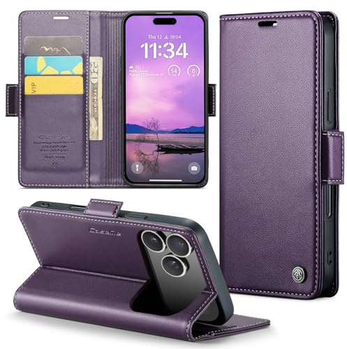 Phernykas Handyhülle für iPhone 17 Pro Max Hülle Leder,Magnetische Klapphülle mit kartenfach und Standfunktion Smartphone Schutzhülle Lederhülle iPhone 17 Pro Max Flip Book Case (Farbe)