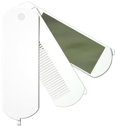 Spazzola Per Capelli Da Viaggio Con Specchio - Pieghevole In ABS | Spazzola Per Capelli Pieghevole Per Districare E Acconciare, Pettine Tascabile, Specchio Per Trucco Portatile - Portatile Pi