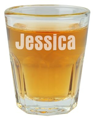 Herz & Heim® Schnapsglas personalisierbar mit Gravur – Leonardo Stamper 50 ml – Shotglas mit Name