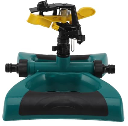 generic Aspersor de Jardín Giratorio Automático G1/2 con Base Estable, de Riego de Césped de Gran Cobertura para Patio, Césped y Terraza