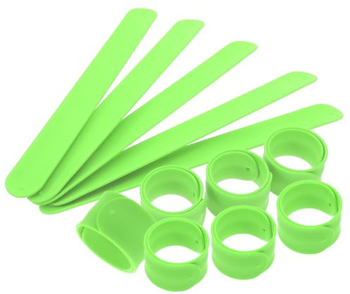 LALADEFIEE 12pezzi Bracciale Silicone Vuoto Fai da Te Braccialetti in Silicone Semplici per Artigianato Braccialetti Slap Personalizzabili per Feste e Regali