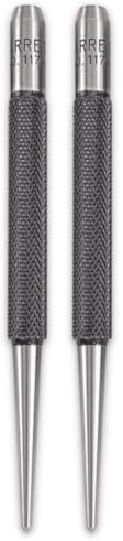 Starrett 117A Centre Punch With Round Shank, 4 Length, 5/64 Tapered Point Diameter (Pack of 2)