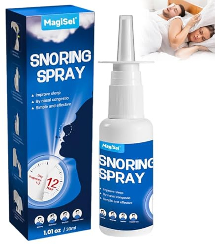 Spray Antirussamento Naturale, Spray Nasale Antirussamento, Respirazione Regolare, Sonno Tranquillo, Chiara Congestione Nasale, 30 ml