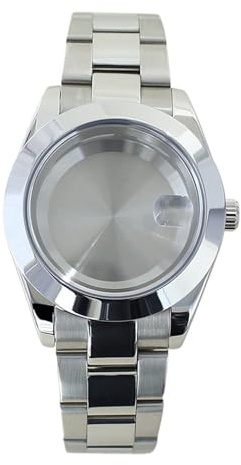 1 st klockfodral Litet 36 mm armband Safir delar for Nh35 Nh36 Nh34 Nh70 Movement Explorer(Silvery 3)