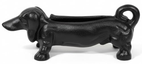 zeitzone Schuhabstreifer Dackel Gusseisen Schwarz Schuhschaber Schuhkratzer Antik-Stil