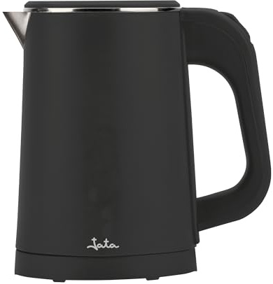JATA JEHA5506 - Bollitore elettrico, 0,8 l, senza BPA, 800 W, senza fili, con base a 360°, filtro anticalcare, acciaio inossidabile 304, spegnimento automatico e protezione contro il surriscaldamento