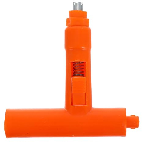 Perforadora de Manguera de Riego Plana de 8mm en Pp y Acero Inoxidable | Sacabocados Jardineria, para Riego por Goteo y Manguera Pe, Color Naranja, Uso en Jardinería Doméstica y Zonas Verdes