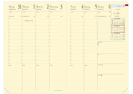 Kalendereinlage Minister Prestige 2026: Kalendereinlage