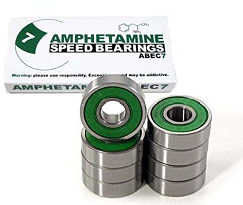 Amphetamine Kugellager Abec 7, grün 8 Ball inkl. Spacer