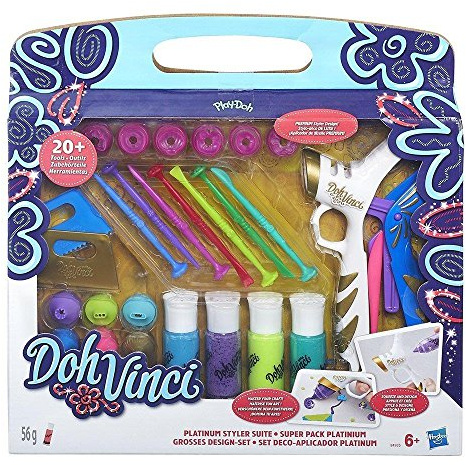 Play-Doh Dohvinci - Set Deco aplicador Platinum (Hasbro B4935EU4)