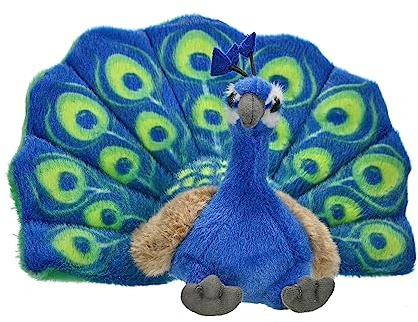 Wild Republic 12973 Republic plyschpåfågel, Cuddlekins gosedjur, plyschdjur, 20 cm