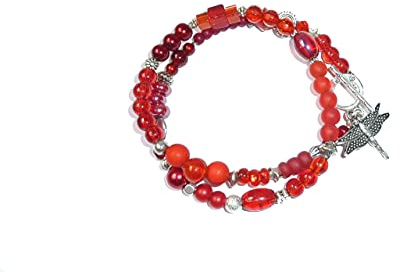 SSH-Design - Wickelarmband - rot & silber -