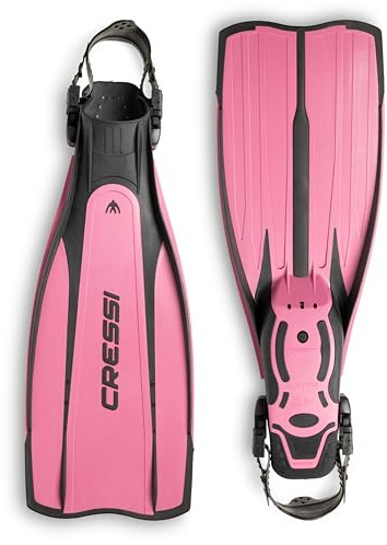 Cressi 1946 Open Heel Tauchen Flossen Pro Light, Schwarz/Rosa, M/L - 41/43, WBG174042