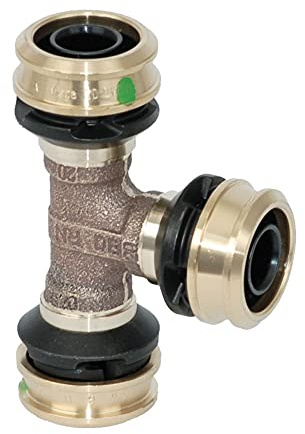 Viega Raxofix T-Stück, Modell 5318, Rotguss, 32 mm x 32 mm x 32 mm