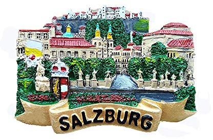 Salzburg Österreich 3D Reisekühlschrankmagnet Souvenir Geschenk Wohnkultur Küche Magnet Aufkleber Österreich Salzburg Kühlschrank Magnet Sammlung