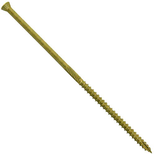 Jake Sales #9 x 5 Bronze Coated Multipurpose Wood Screw Torx/Star Drive Trim Head (1 Pound - 49 Approx. Screw Count) Exterior Coated - ACQ Compatible Wood Screws