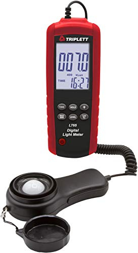 Triplett LT65 Digital Illuminance/Light Meter up to 400,000 Lux / 40,000 Fc with Certificate of Traceability to NIST