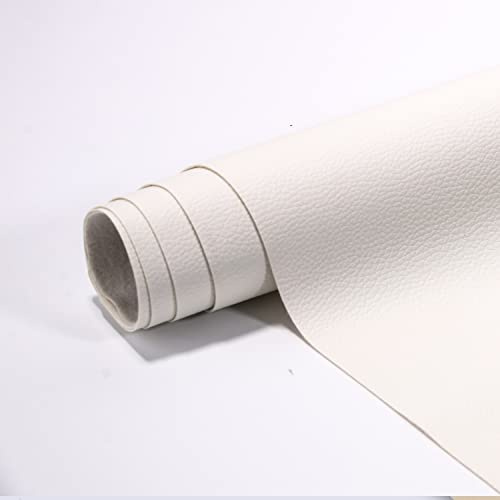 Leder Reparatur Patch, Kunstleder Selbstklebende Lederflicken 40 x 150cm, für Sofas Handtaschen Jacken Möbel Autositze, Weiß