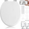 HAND - Tavoletta Water Universale in Legno con Cerniere Cromate Antiruggine - Copriwater Universale (Classica)