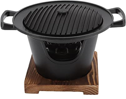 Parrilla Hibachi, Mini Parrilla de Carbón Portátil Japonesa sin Humo para Barbacoa para una Sola Persona, Camping, Picnic, Fiesta, Cocina