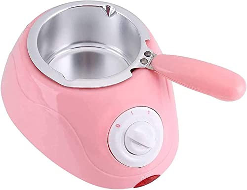 CUSMA Fundidor Eléctrico para Derretir Chocolate Y Dulces, Olla De Fondue, Fabricante De Dulces De Bricolaje, para Postre, Ocasión Especial, Cena Romántica,Rosado