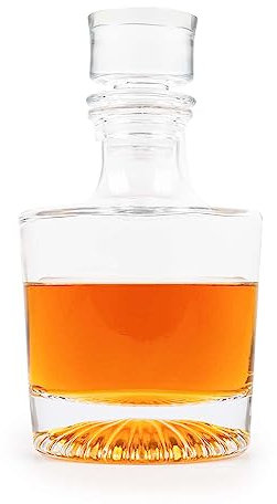 La Home by Chris Whisky Karaffe mit Stopfen 700ml für Scotch, Cocktail, Rum, Bourbon, Cognac, Wodka und Likör, Whiskyflasche, Kristall-Dekanter - Dickes Glas (Modell 1)