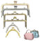 Niaciswe Cadres de Sac Bricolage en Métal Rectangle 6 Pièces Fermoir Sac Vintage Cadre Porte Monnaie Vintage Cadre Porte Monnaie Fermoir de Baiser Cadre de Sac à Main en Métal Rétro Fermoir Sac