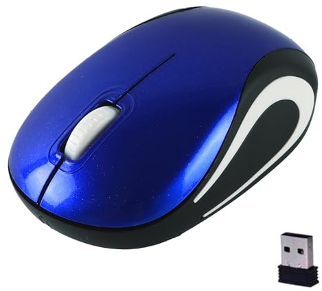 Mini Souris Sans Fil Portable pour Voyages d'affaires Petites Souris Ergonomiques avec 2.4G Récepteur pour Enfants Petites Mains pour Windows/iOS/Android Ordinateur Portable/PC Enfants Cadeau(Bleu)