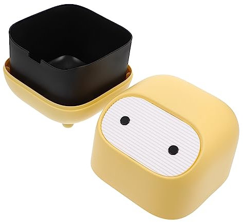 Ciieeo 1pièce Poubelle De Bureau Bac à Déchets Carton Corbeille à Amusante Pour Table De Bureau Salle De Bain Chambre Couleur Jaune