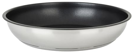 Sitram 715018 Poêle Inox amovible Gamme SITRAMOVIBLE ARPEGE Ø 24 cm H 4,5 cm - Revêtement intérieur anti-adhésif sans PFOA - Tous feux dont induction - vendu sans le manche