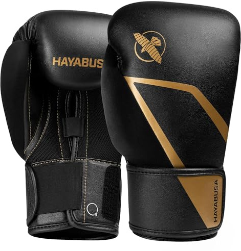 Hayabusa E1 Boxing Gloves for Men and Women - Black/Gold, 12oz