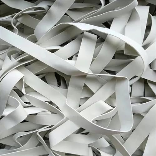 Venta al por mayor de 40 m, 3/4/5/8/10/20 mm, banda elástica de goma blanca súper elástica suave no tóxica, banda elástica de goma para traje de baño, negra, 3 mm, 20 metros